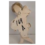 Haeger Planter & Majolica Frog on Lily Pad & Chalkware Cherub