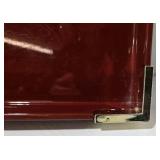 Vintage Japanese Lacquer Serving Tray with Gold Accents