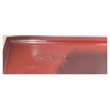 Vintage Japanese Lacquer Serving Tray with Gold Accents