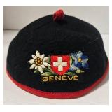 Vintage Geneve Swiss Childs Beret with Daisies & Cornflower Patch