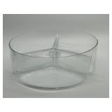 Serving Bowl - Three-Section Clear Glass