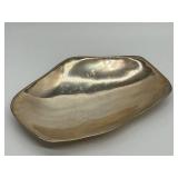 Champagne Colored Metal Dish - Brass or Aluminum Decorative Tray