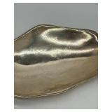 Champagne Colored Metal Dish - Brass or Aluminum Decorative Tray