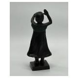 Ferdinand Preiss Bronze Sculpture "Girl w/ Ball Figure - 6 1/2 in Tall