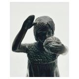 Ferdinand Preiss Bronze Sculpture "Girl w/ Ball Figure - 6 1/2 in Tall
