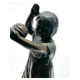 Ferdinand Preiss Bronze Sculpture "Girl w/ Ball Figure - 6 1/2 in Tall