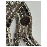 Stunning Les Bernard Rhinestones & Emerald Glass Chandelier Drop Earrings