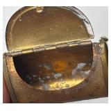 Miniature Brass Purse & Pearl Chain - 2 in wide x 4 in tall