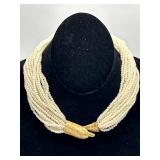 Carolee 20-Strand Bird Clasp Pearl Necklace - 16in Long