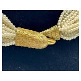 Carolee 20-Strand Bird Clasp Pearl Necklace - 16in Long