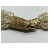 Carolee 20-Strand Bird Clasp Pearl Necklace - 16in Long