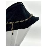 Vintage Crystal Amethyst Like Purple Oval Pendant Necklace - 18 inch Chain & 2.5 inch Pendant