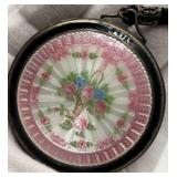 F&B Foster Bailey Guilloche Enamel Sterling Silver Compact