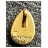 Rare Lalique Pendant - Leaf Motif, 3/4 in Tall x 1/2 in Wide