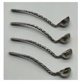 Sterling Silver Salt Spoons - Mexico (Lot of 4)
