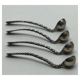Sterling Silver Salt Spoons - Mexico (Lot of 4)