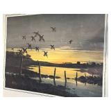 Les Kouba - MALLARDS AT DAWN Hand Signed Print UNCUT Piece