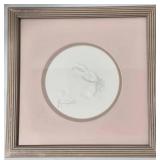 Bas-Relief Cast Paper Original Art - White Rabbit by Lyn Jutila (Signed)