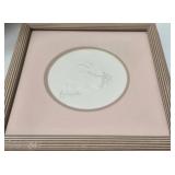 Bas-Relief Cast Paper Original Art - White Rabbit by Lyn Jutila (Signed)