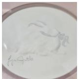 Bas-Relief Cast Paper Original Art - White Rabbit by Lyn Jutila (Signed)