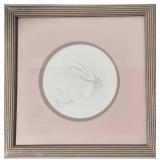 Bas-Relief Cast Paper Original Art - White Rabbit by Lyn Jutila (Signed)