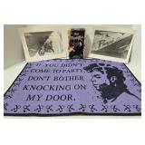 Prince Purple Rain Memorabilia - Doormat 16x24, Purple Rain VHS, 2 Graffiti Bridge 8x10 Photos