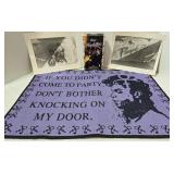 Prince Purple Rain Memorabilia - Doormat 16x24, Purple Rain VHS, 2 Graffiti Bridge 8x10 Photos