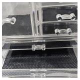 Clear Acrylic Makeup Storage Organizers - 2-Pack Stackable Cosmetic Drawer Organizer Set