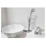 Fitz & Floyd The Ritz Bowl - Ballard Pewter Tree - GDR Lippelsdorf Figurine