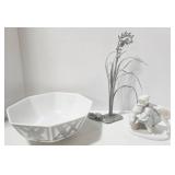 Fitz & Floyd The Ritz Bowl - Ballard Pewter Tree - GDR Lippelsdorf Figurine