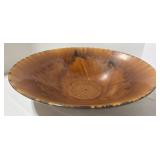 Shigaraki Ceramic Glazed Bowl - Caramel & Brown Texture