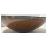 Shigaraki Ceramic Glazed Bowl - Caramel & Brown Texture