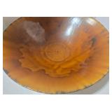 Shigaraki Ceramic Glazed Bowl - Caramel & Brown Texture