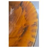 Shigaraki Ceramic Glazed Bowl - Caramel & Brown Texture