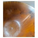 Shigaraki Ceramic Glazed Bowl - Caramel & Brown Texture