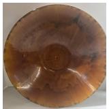 Shigaraki Ceramic Glazed Bowl - Caramel & Brown Texture