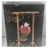 Antique Chinese Hand Painted Tea Tin & Fabienne Jouvin Paris Trinket Tray