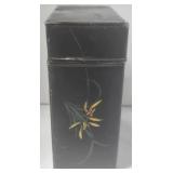 Antique Chinese Hand Painted Tea Tin & Fabienne Jouvin Paris Trinket Tray