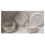 Porcelaine Jacques Coeur Fougeres Cups & Saucers (Lot of 2) - Bavaria Hand-Painted Bowl