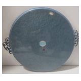 Moire Glaze KYES Metal Blue Tray - 1973 West Germany Child