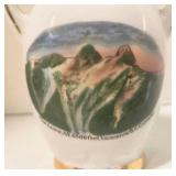 Moire Glaze KYES Metal Blue Tray - 1973 West Germany Child