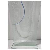 Mid Century Hand Crafted Glass Sculpture Vase