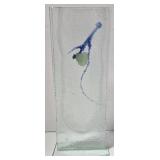 Mid Century Hand Crafted Glass Sculpture Vase