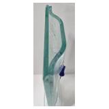 Mid Century Hand Crafted Glass Sculpture Vase