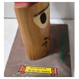 Pair of Totem Pole Figures & Dancers - Native American Souvenir Ak-Sar-Ben Gardens