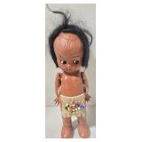 Pair of Totem Pole Figures & Dancers - Native American Souvenir Ak-Sar-Ben Gardens