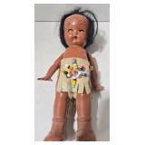 Pair of Totem Pole Figures & Dancers - Native American Souvenir Ak-Sar-Ben Gardens