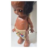 Pair of Totem Pole Figures & Dancers - Native American Souvenir Ak-Sar-Ben Gardens