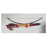 Pair of Totem Pole Figures & Dancers - Native American Souvenir Ak-Sar-Ben Gardens