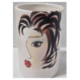 Mid-Century Teak Snack Set - Handmade Ceramic Bowl - Cheryl Thompson Atmospheres Mug